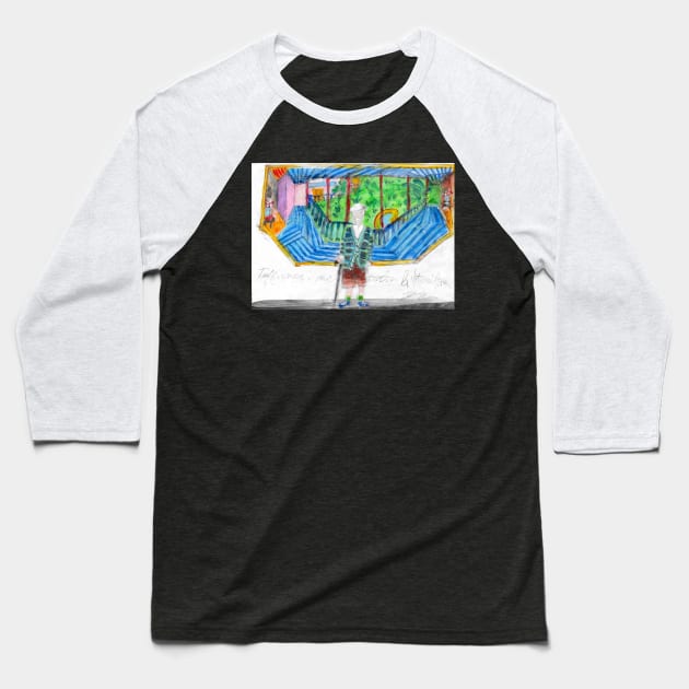 David Hockney tribute Baseball T-Shirt by walter festuccia